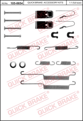 Zestaw dodatków do szczęk hamulcowych QUICK BRAKE 105-0654