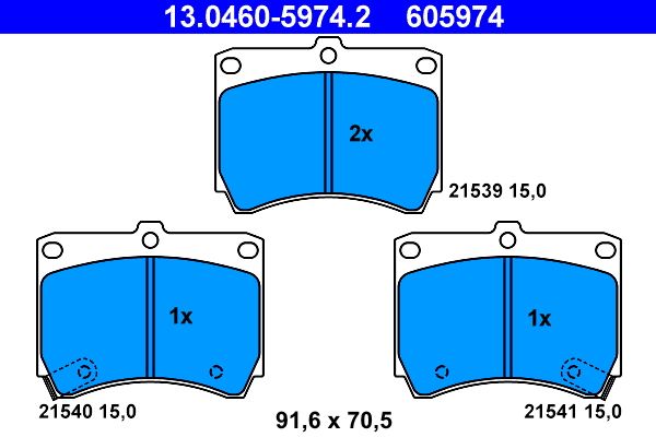 Klocki hamulcowe ATE 13.0460-5974.2