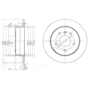 Tarcza hamulcowa DELPHI BG3710