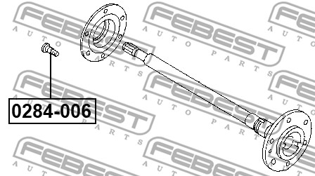 Sworzeń koła FEBEST 0284-006