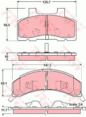 Klocki hamulcowe TRW GDB4005