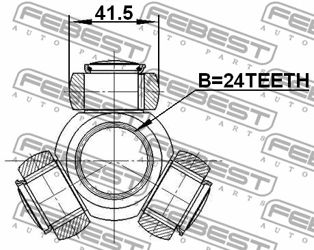 Podpora trójramienna FEBEST 2116-TC718TDCI