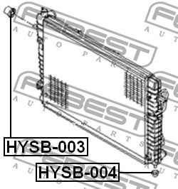 Poduszka chłodnicy FEBEST HYSB-003