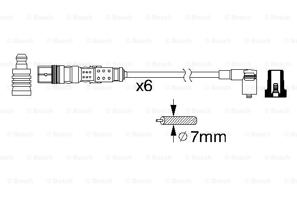 Przewody zapłonowe BOSCH 0 986 356 347