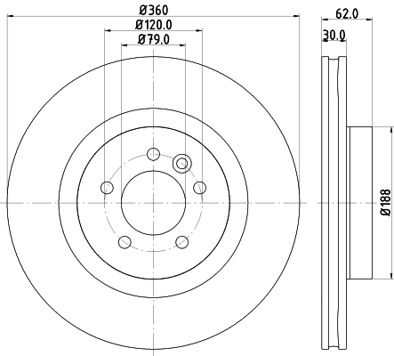 Tarcza hamulcowa HELLA 8DD 355 129-501