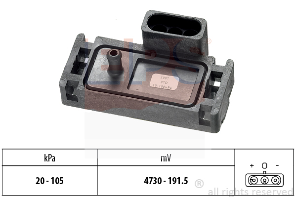 Czujnik ciśnienia w kolektorze ssącym EPS 1.993.007