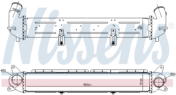 Chłodnica powietrza intercooler NISSENS 961490