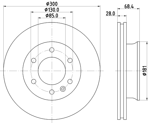 Tarcza hamulcowa HELLA PAGID 8DD 355 129-281