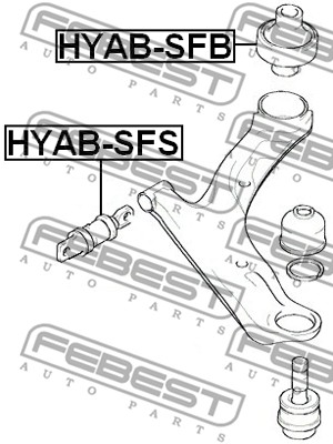 Tuleja wahacza FEBEST HYAB-SFS
