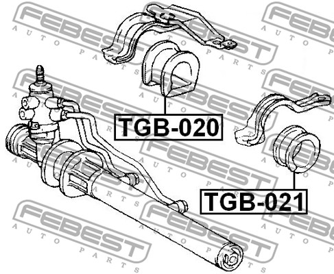Poduszka przekładni kierowniczej FEBEST TGB-020
