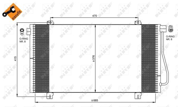 Skraplacz klimatyzacji NRF 350030