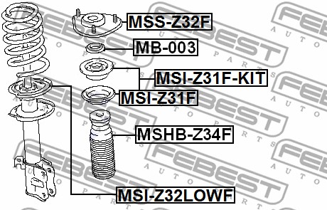 Sprężyna talerzowa FEBEST MSI-Z31F-KIT