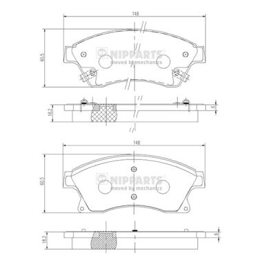 Klocki hamulcowe NIPPARTS N3600914
