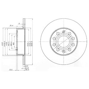 Tarcza hamulcowa DELPHI BG3890