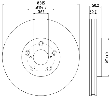 Tarcza hamulcowa HELLA 8DD 355 122-241