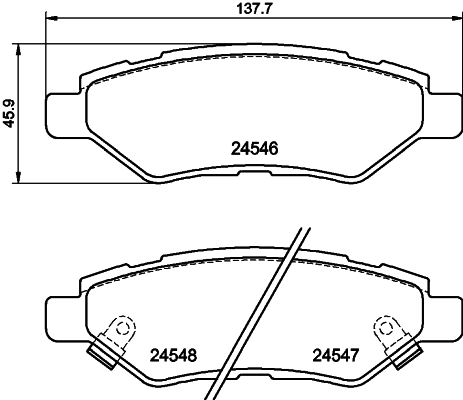 Klocki hamulcowe HELLA 8DB 355 020-011
