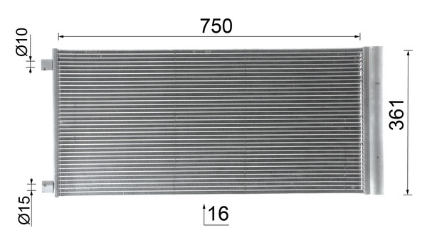 Skraplacz, klimatyzacja MAHLE AC 1124 000P