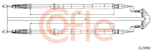 Linka hamulca ręcznego COFLE 92.11.5950