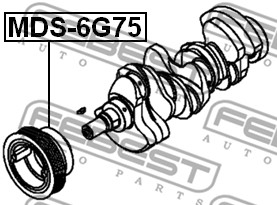 Koło pasowe wału korbowego FEBEST MDS-6G75