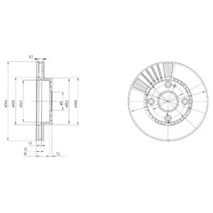 Tarcza hamulcowa DELPHI BG3508