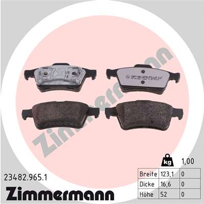 Klocki hamulcowe ZIMMERMANN 23482.965.1