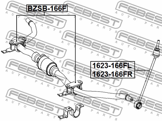 Łącznik stabilizatora FEBEST 1623-166FL