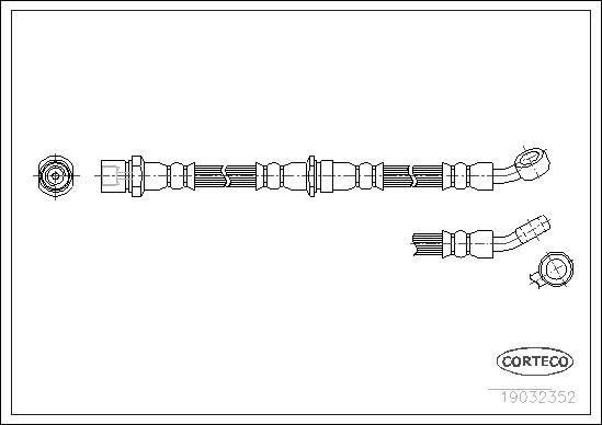 Przewód hamulcowy elastyczny CORTECO 19032352