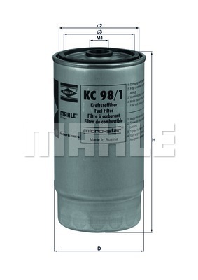 Filtr paliwa MAHLE KC 98/1