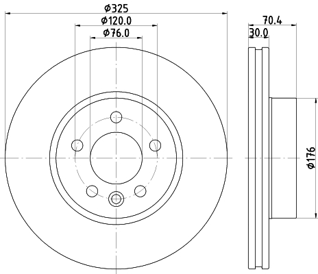 Tarcza hamulcowa HELLA 8DD 355 132-211