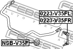 Łącznik stabilizatora FEBEST 0223-V35FL