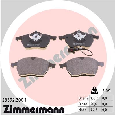 Klocki hamulcowe ZIMMERMANN 23392.200.1