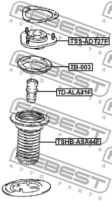 Dystans gumowy FEBEST TD-ALA41F