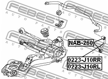 Tuleja wahacza FEBEST NAB-260