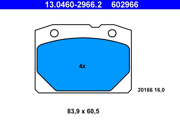 Klocki hamulcowe ATE 13.0460-2966.2
