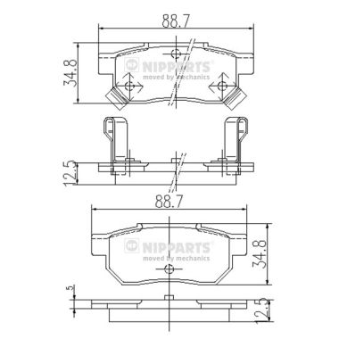 Klocki hamulcowe NIPPARTS J3614004