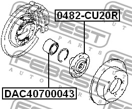 Łożysko koła FEBEST DAC40700043