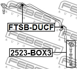 Guma stabilizatora FEBEST FTSB-DUCF