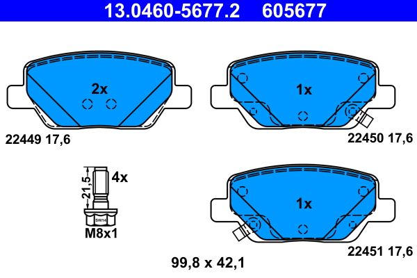 Klocki hamulcowe ATE 13.0460-5677.2