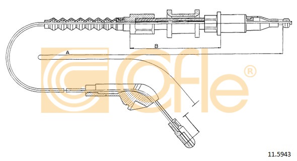 Linka hamulca ręcznego COFLE 11.5943