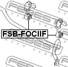 Guma stabilizatora FEBEST FSB-FOCIIF