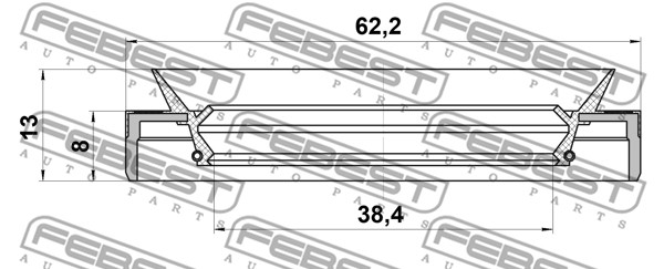 Pierścień uszczelniający półosi FEBEST 95MEY-40620813C