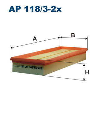 Filtr powietrza FILTRON AP118/3-2x