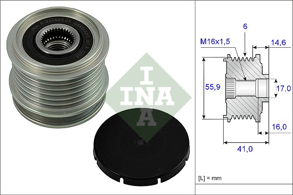 Sprzęgło alternatora INA 535 0010 10