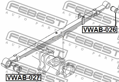 Tuleja pióra resora FEBEST VWAB-026