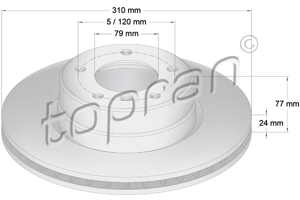 Tarcza hamulcowa TOPRAN 500 944