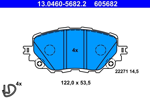 Klocki hamulcowe ATE 13.0460-5682.2