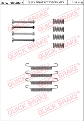 Zestaw montażowy szczęk hamulcowych QUICK BRAKE 105-0667