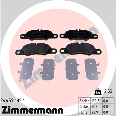Klocki hamulcowe ZIMMERMANN 24459.185.1