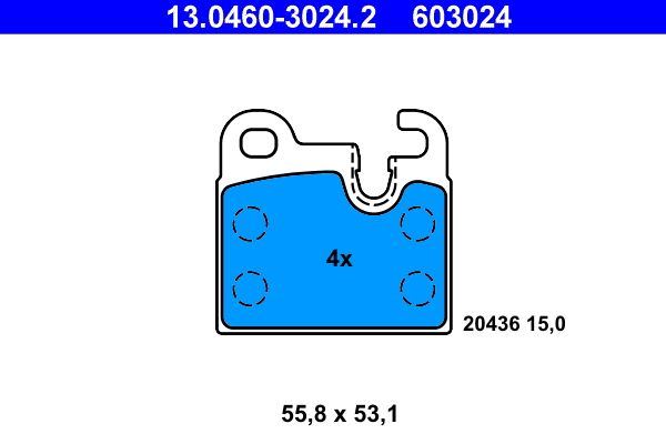 Klocki hamulcowe ATE 13.0460-3024.2