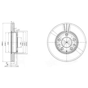 Tarcza hamulcowa DELPHI BG3874